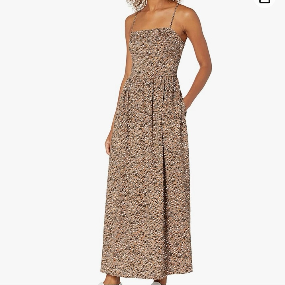 Leopard Smocked Cami Maxi Dress